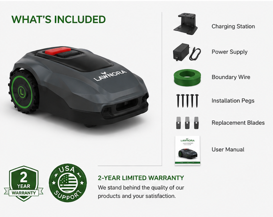 Lawnora LR500 Robot Lawn Mower – Auto Charging, Rain Sensor & Smart Mapping - Image 5