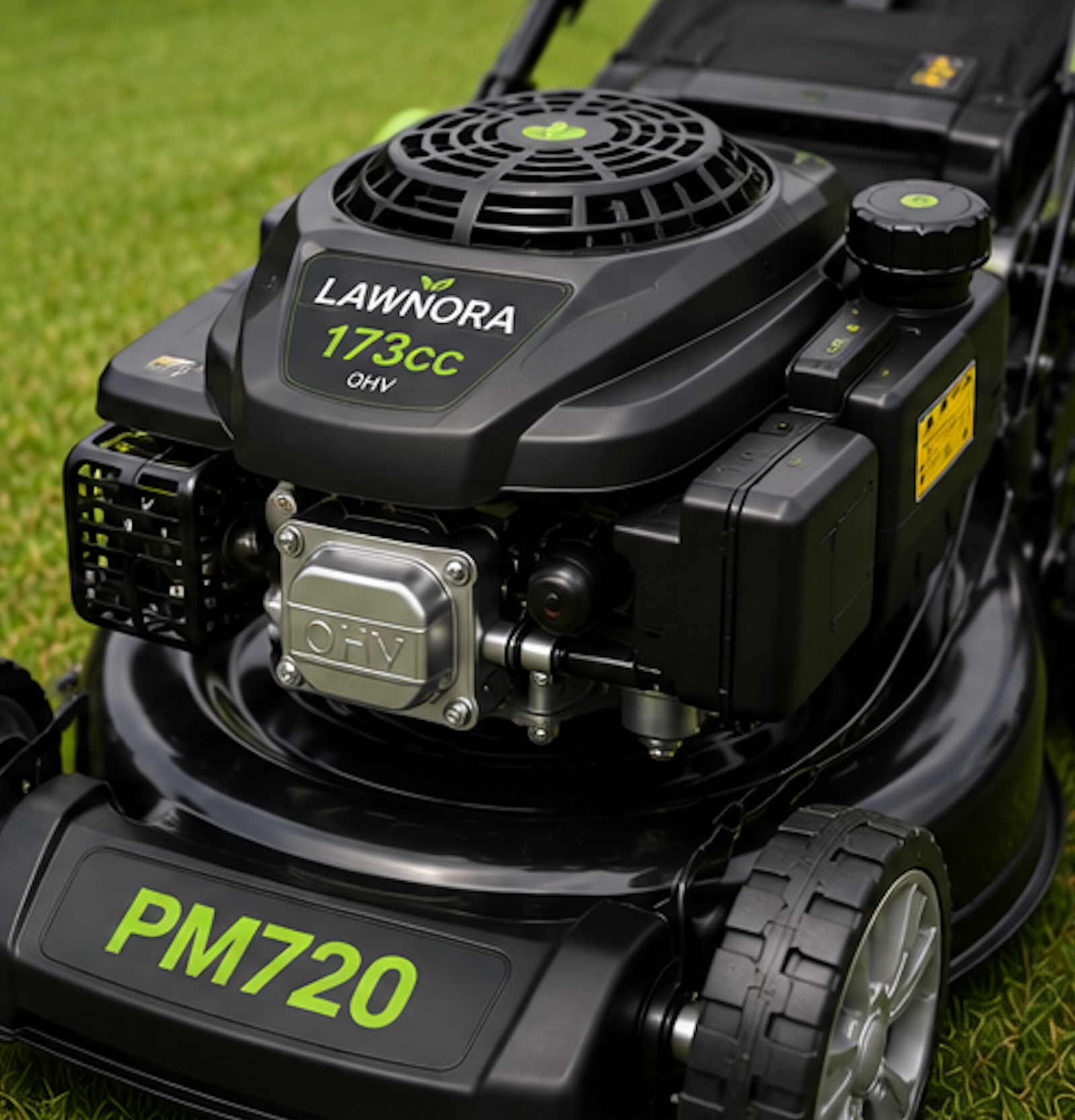 Lawnora PM720 Commercial Push Lawn Mower – 22-Inch Steel Deck, 173cc OHV Gas Engine, 3-in-1 Mulch, Bag & Side Discharge - Image 3